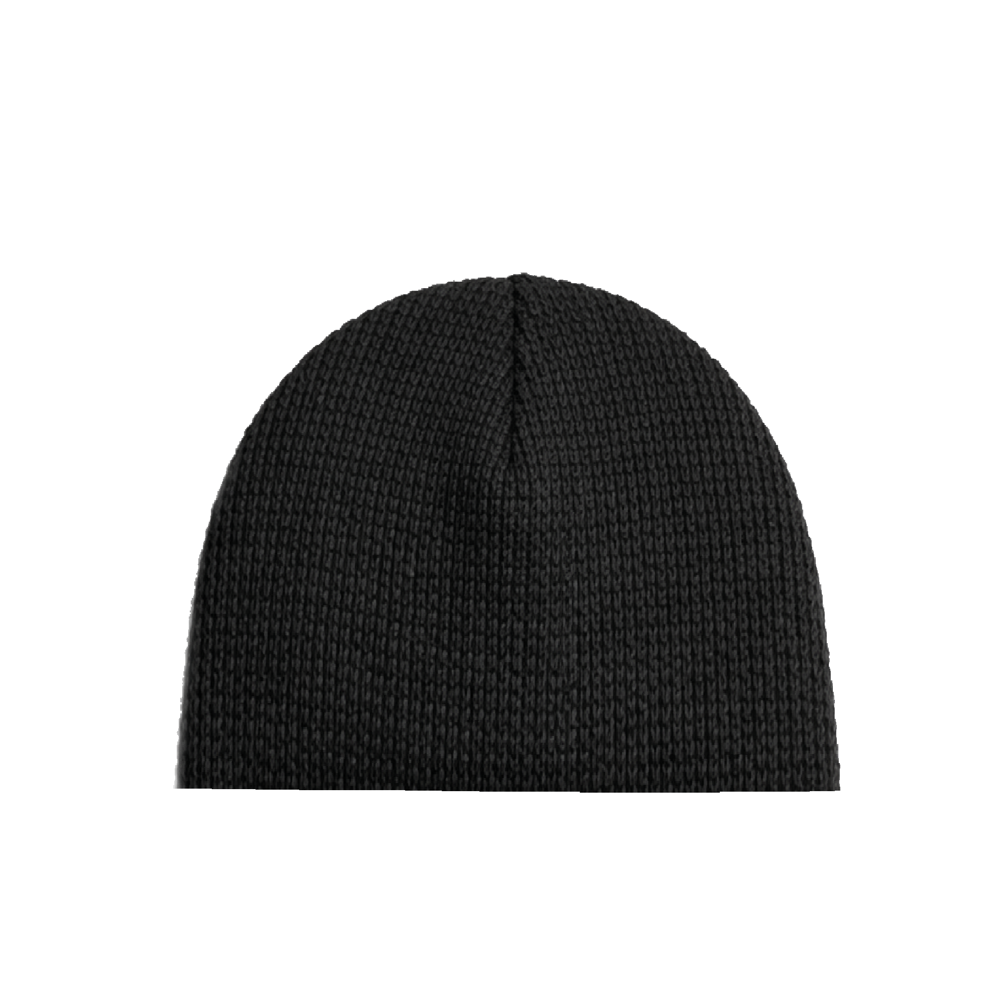 WAFFLE KNIT SCRIPT SKULLY BLACK