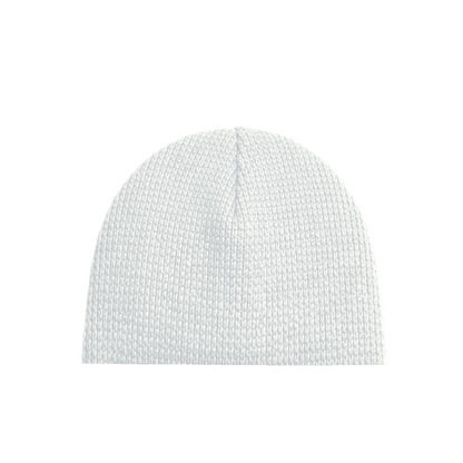 WAFFLE KNIT SCRIPT SKULLY WHITE